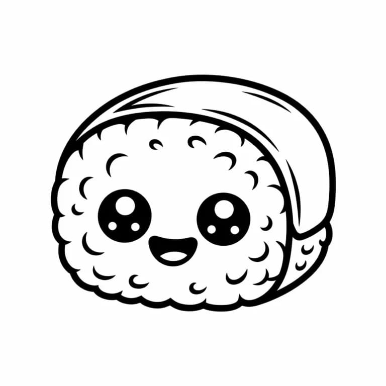 Sushi kostenlos ausmalbilder