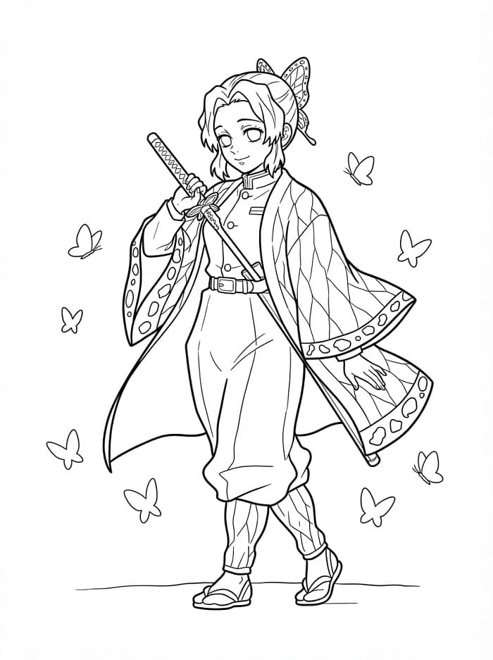 Sympathischer Shinobu ausmalbilder