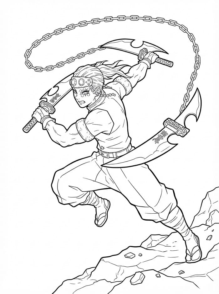 Tengen Uzui aus Demon Slayer ausmalbilder