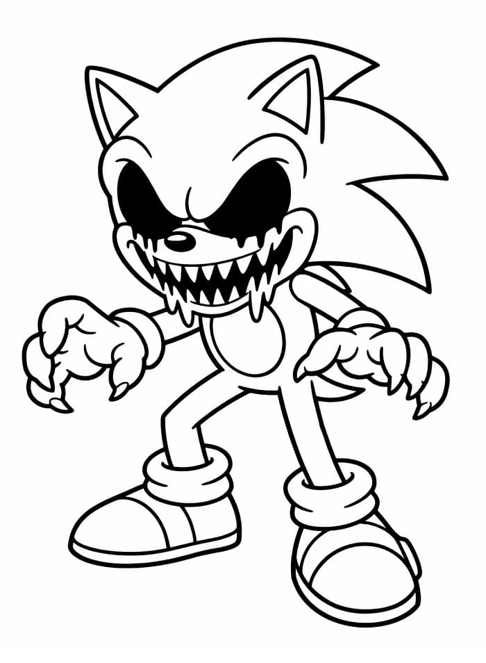 Unheimlicher Sonic Exe ausmalbilder