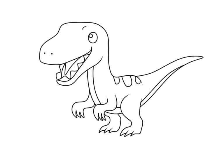 Velociraptor für 3-jährige Kinder ausmalbilder