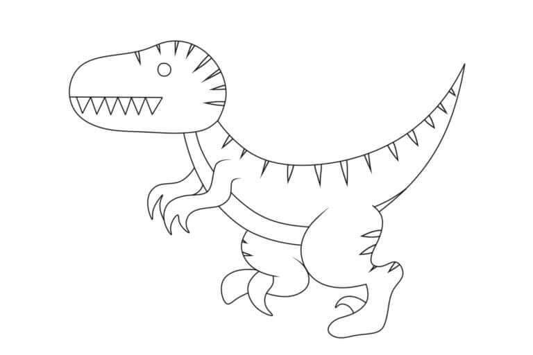 Velociraptor für 4-jährige Kinder ausmalbilder