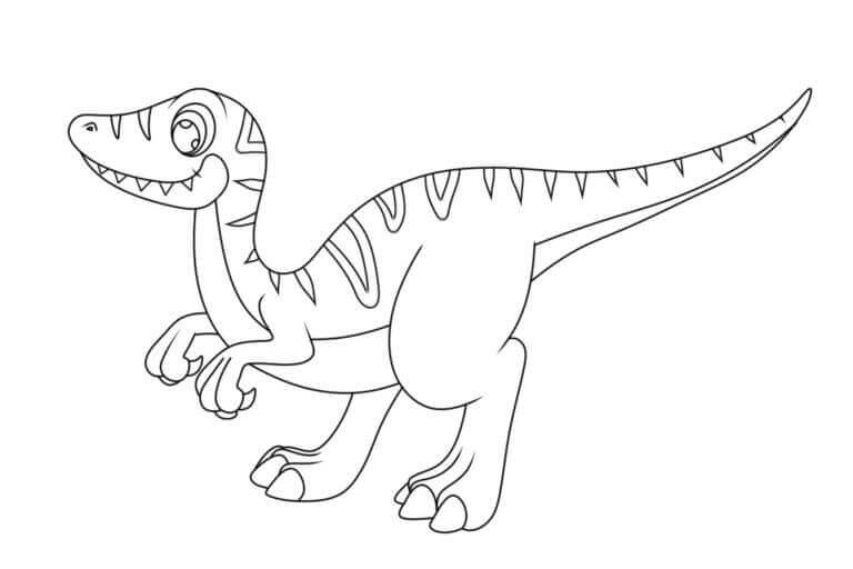Velociraptor für 5-jährige Kinder ausmalbilder