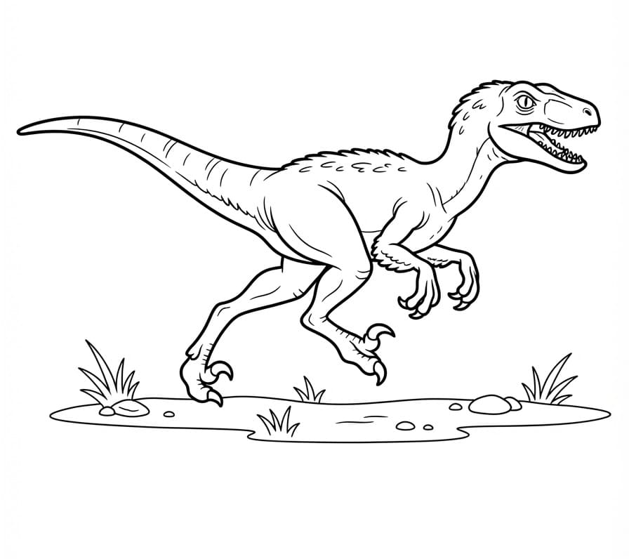 Velociraptor kostenlos ausmalbilder