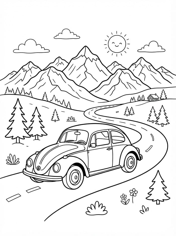 Volkswagen in den Bergen