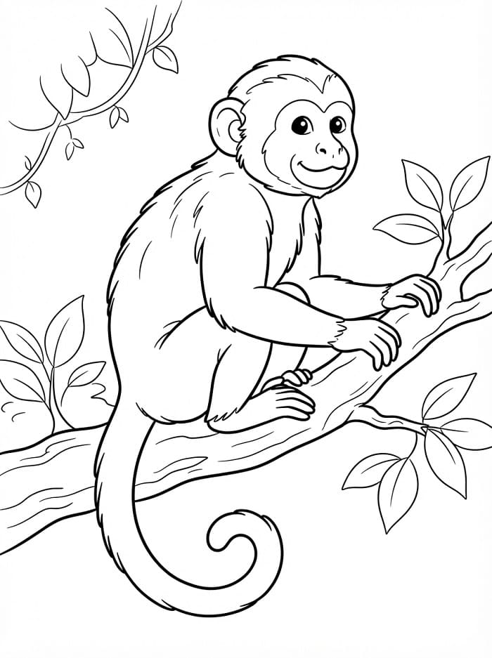 Wilder Affe ausmalbilder