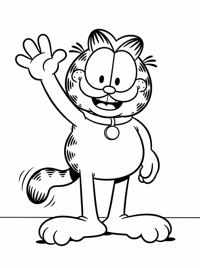 Zeichentrick-Garfield ausmalbilder