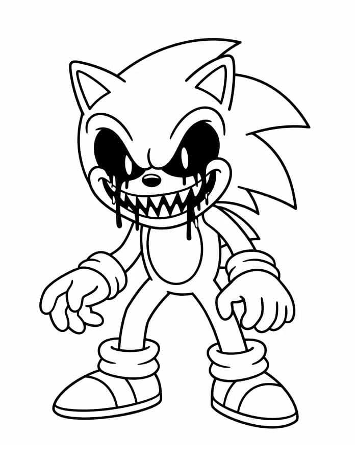 Zeichentrick-Sonic Exe ausmalbilder