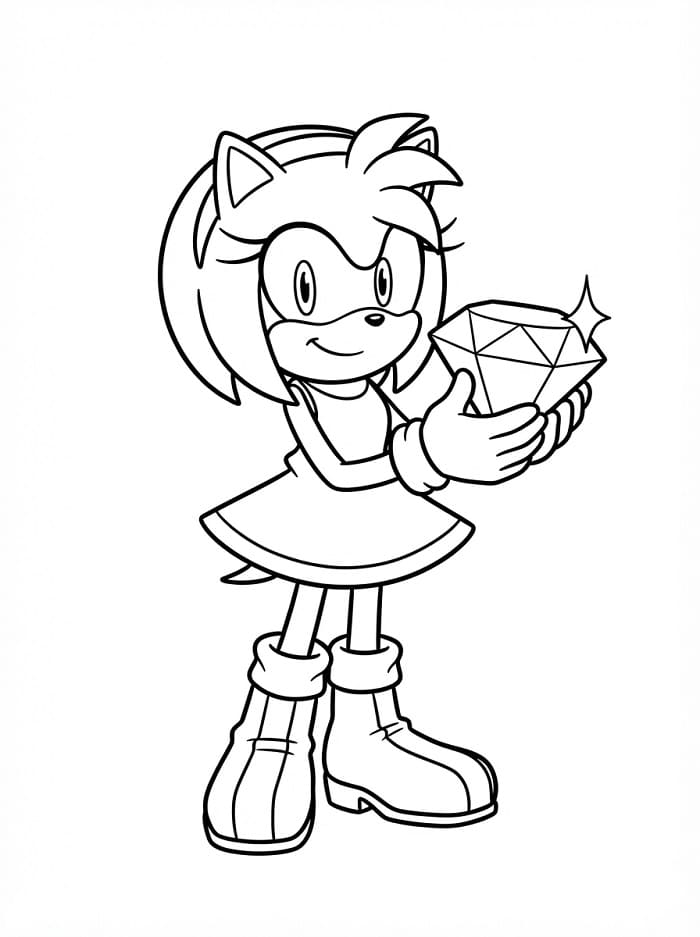 Amy Rose mit einem Diamanten