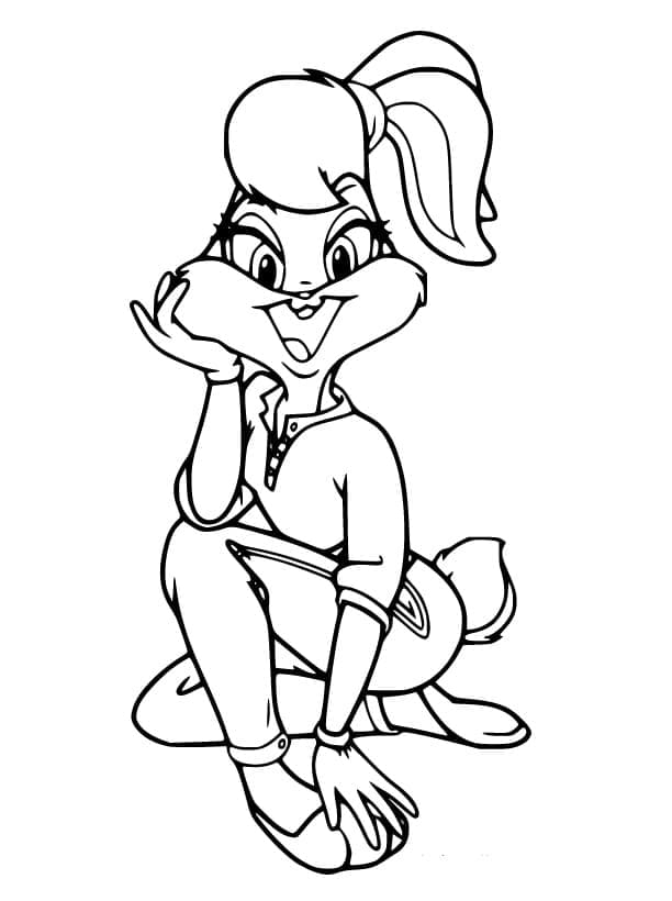 Ausdruckbare Lola Bunny für Kinder