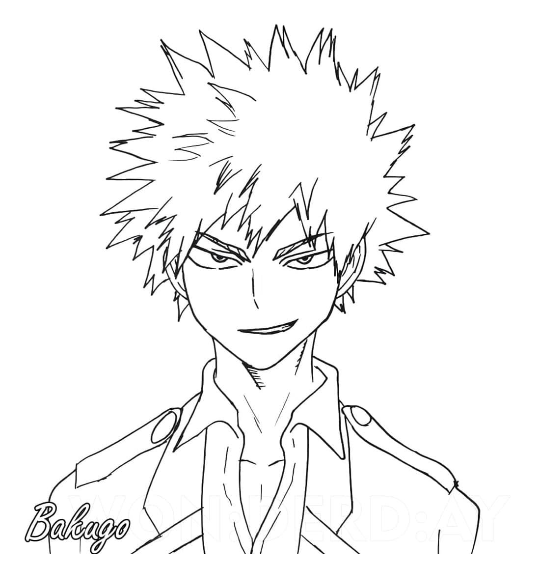 Ausdruckbarer Bakugo für Kinder