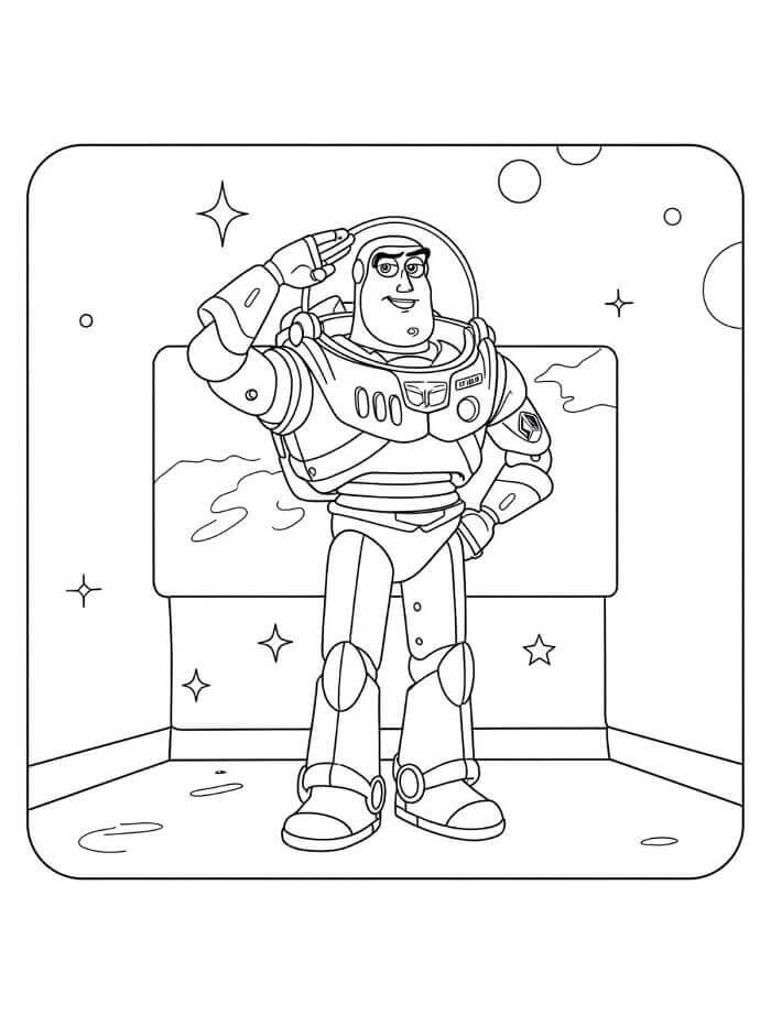 Ausdruckbarer Buzz Lightyear für Kinder