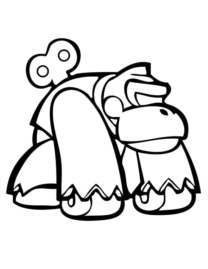 Ausdruckbarer Donkey Kong für Kinder