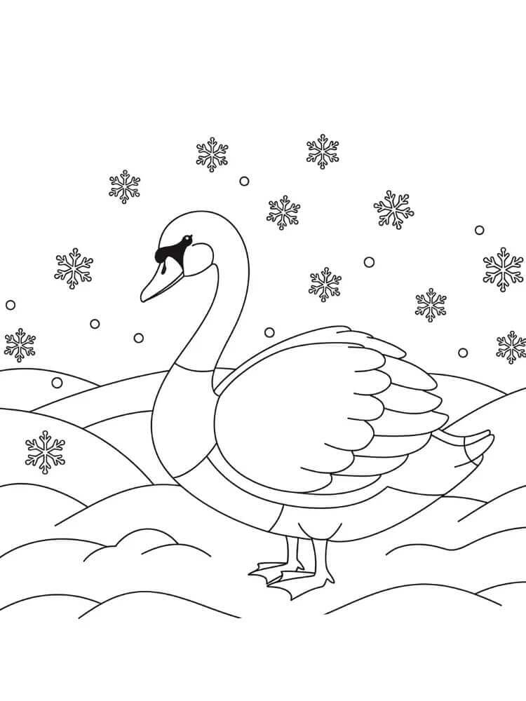 Ausdruckbarer Schwan
