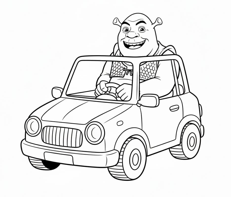 Ausdruckbarer Shrek für Kinder