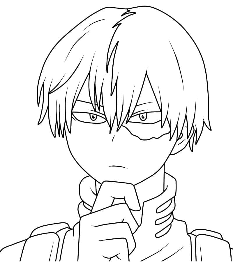 Ausdruckbarer Todoroki für Kinder