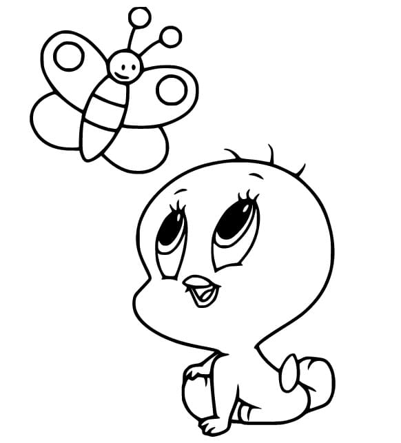 Ausdruckbarer Tweety für Kinder