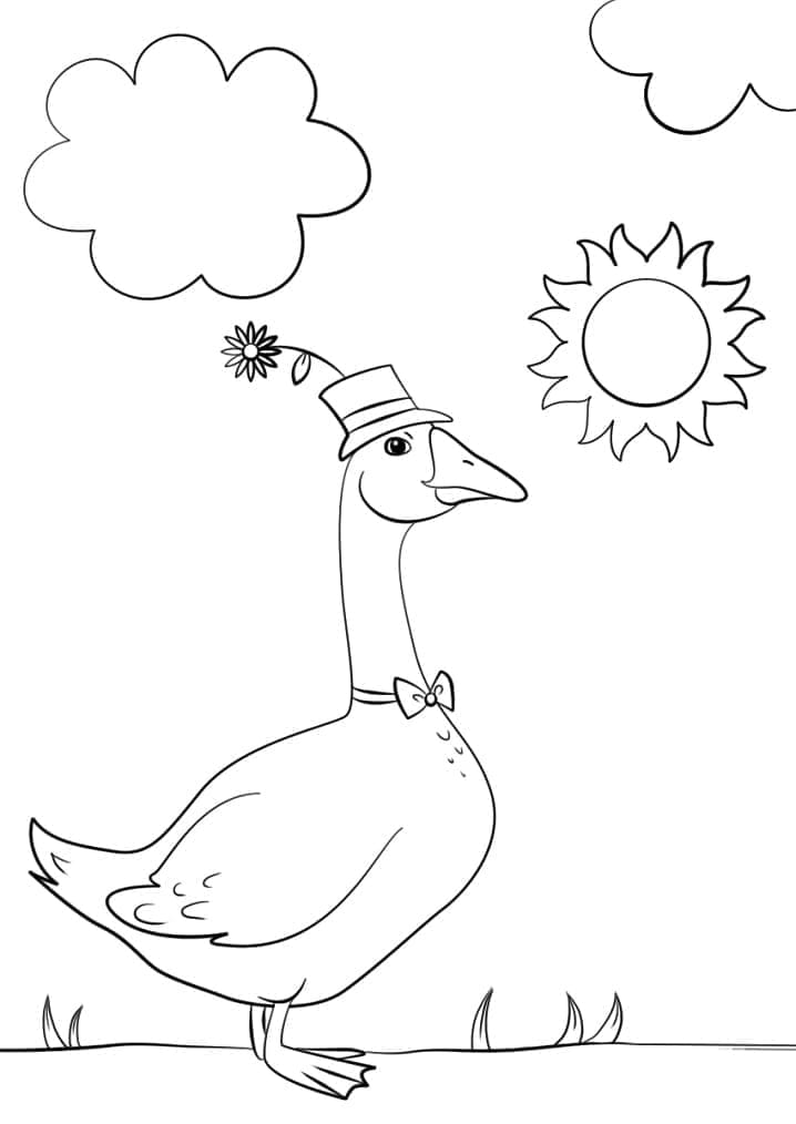 Ausdruckbares Gans-Bild