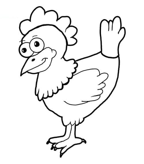 Ausdruckbares Huhn-Bild
