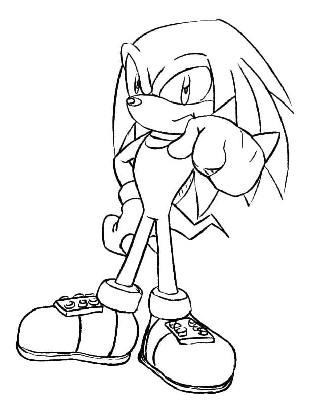 Ausdruckbares Knuckles-Bild