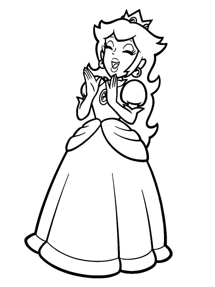 Ausdruckbares Prinzessin-Peach-Bild