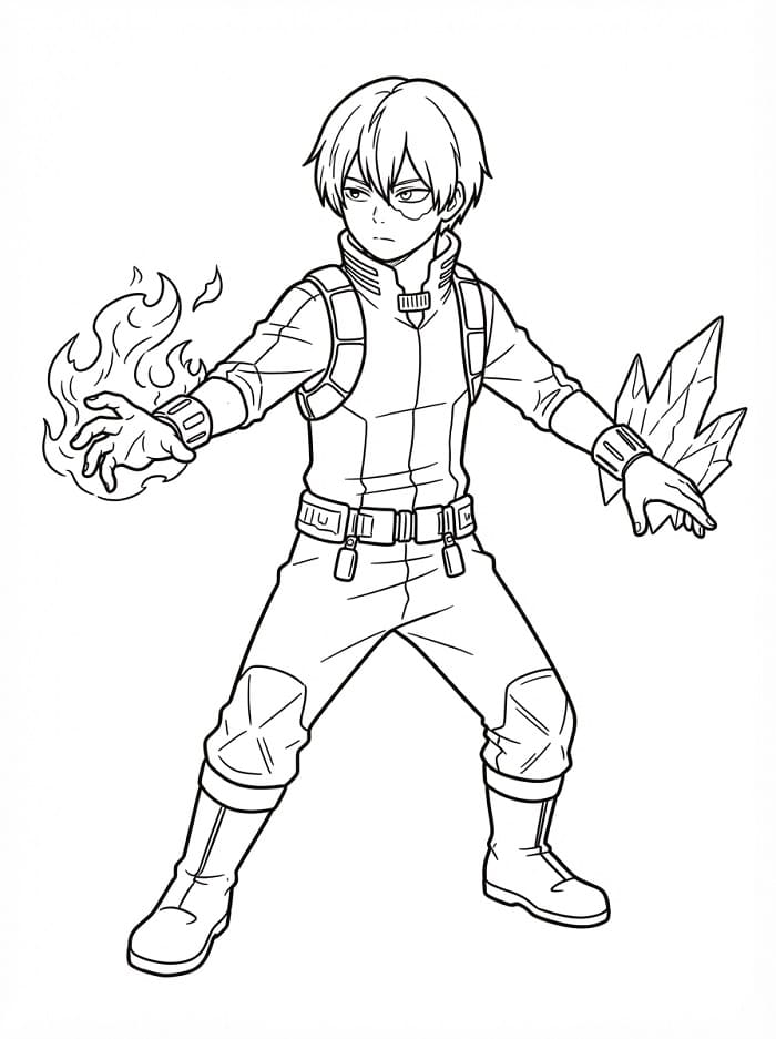 Shoto Todoroki ausmalbilder