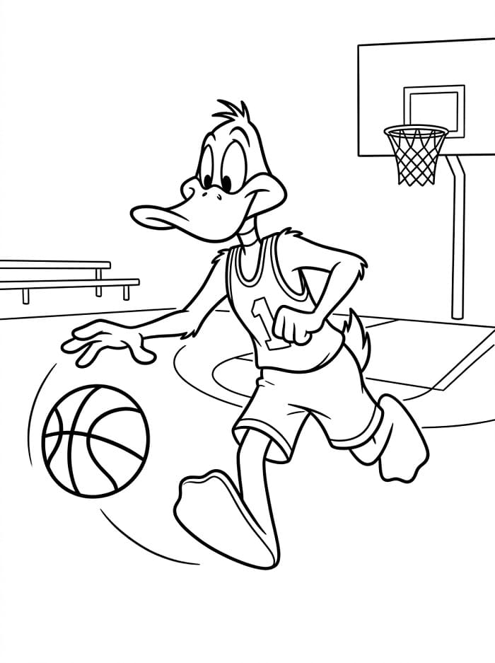 Daffy Duck spielt Basketball