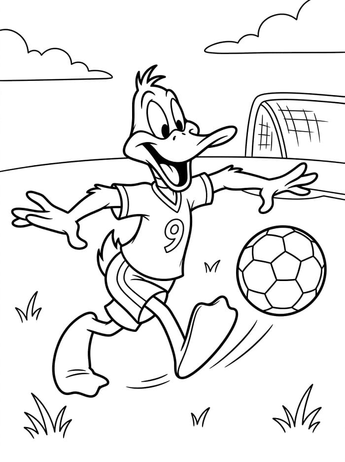 Daffy Duck spielt Fußball