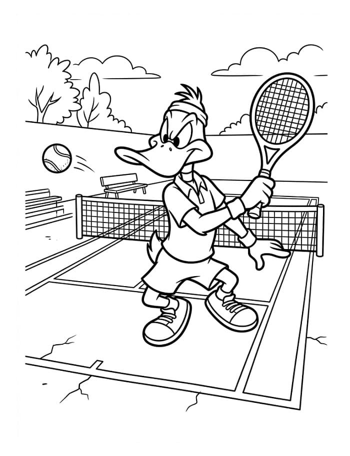Daffy Duck spielt Tennis