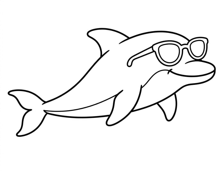 Delfin mit Sonnenbrille