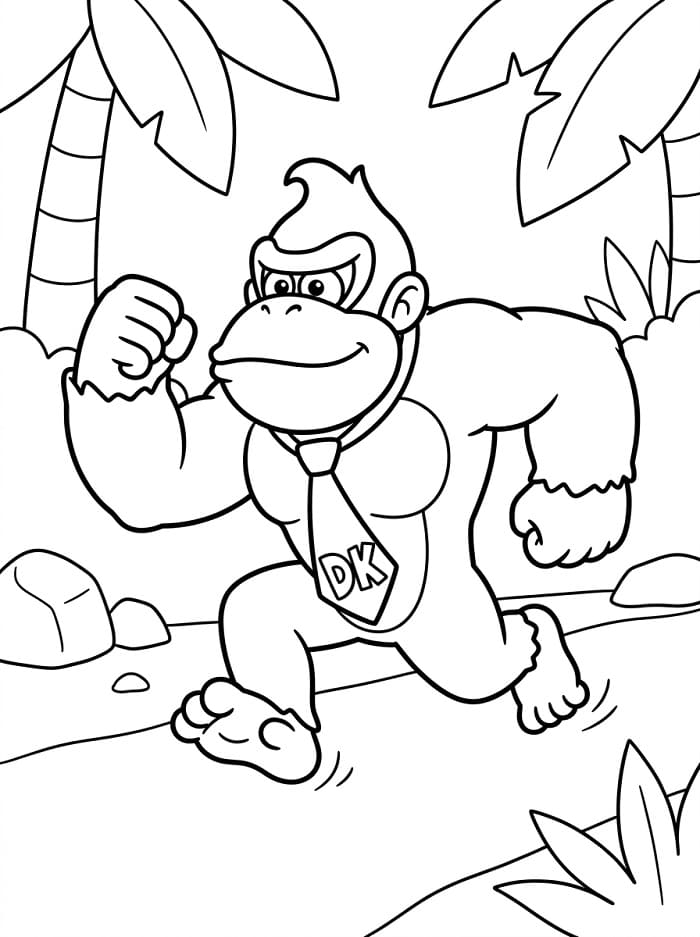 Donkey Kong rennt