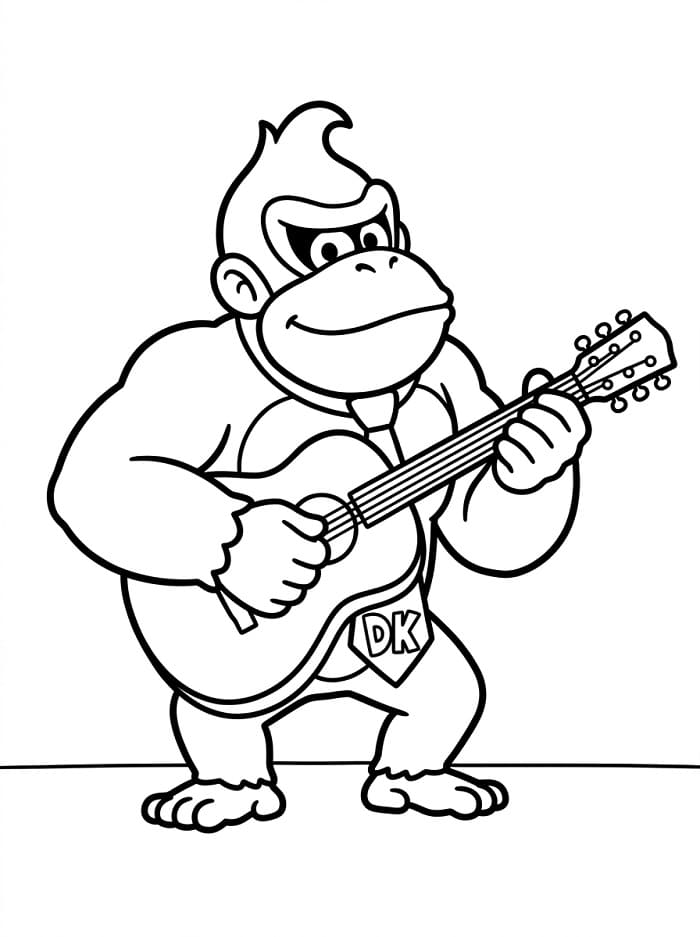 Donkey Kong spielt Gitarre