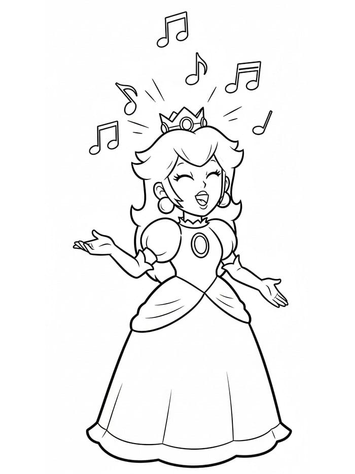 Druckbare Prinzessin Peach