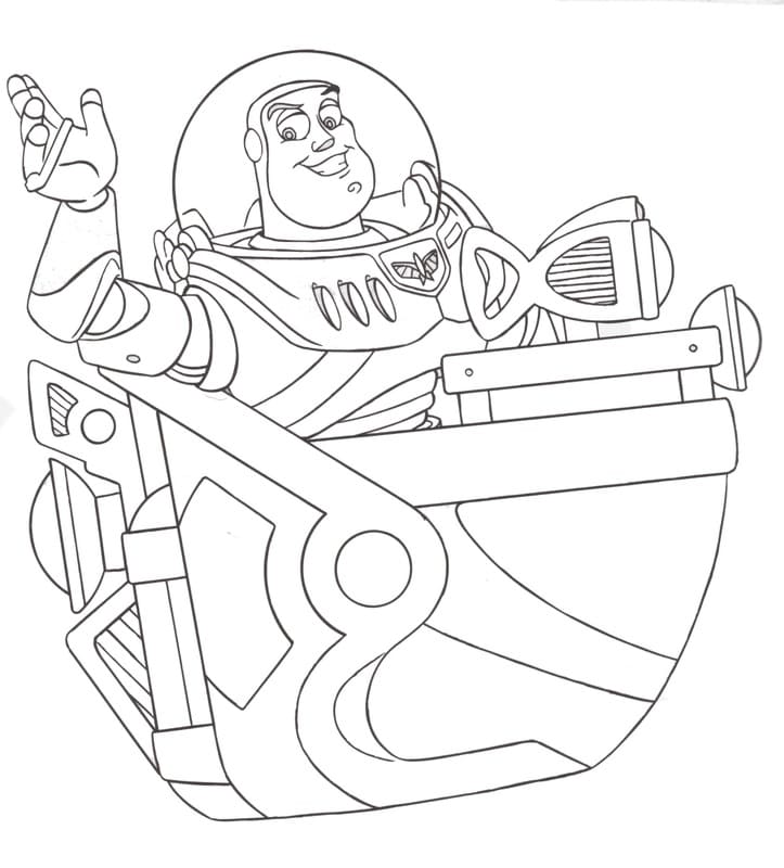 Druckbarer Buzz Lightyear für Kinder