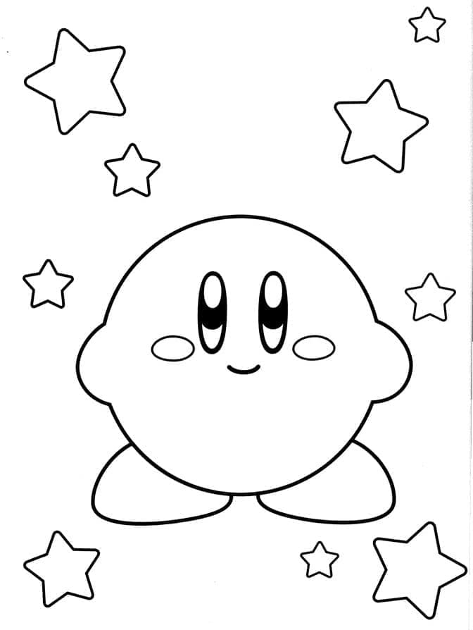 Druckbarer Kirby für Kinder