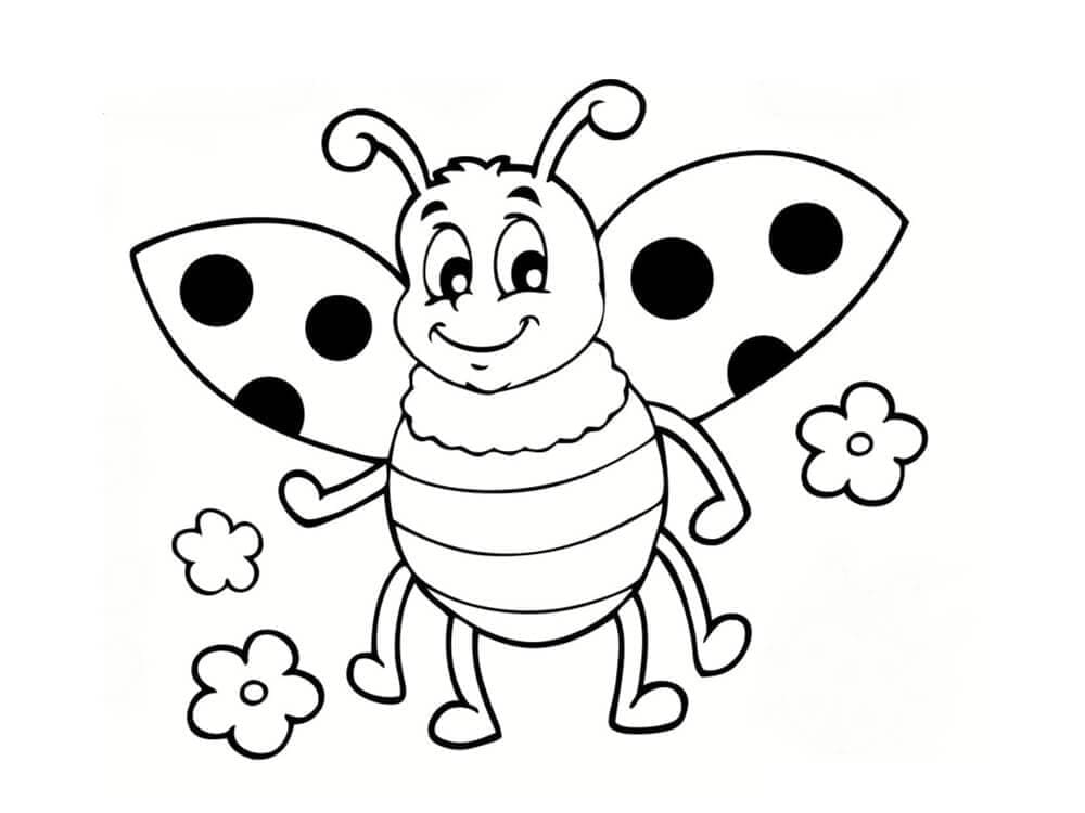 Druckbarer Marienkäfer für Kinder