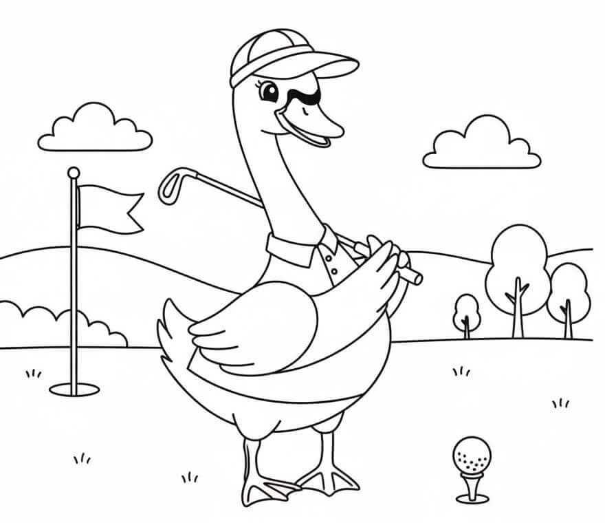 Druckbarer Schwan