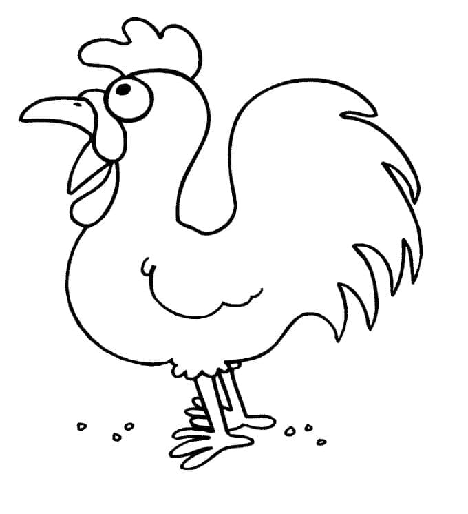 Druckbares Bild von einem Huhn