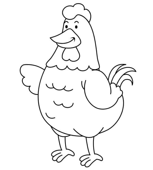 Druckbares Huhn für Kinder