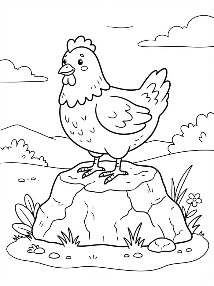 Druckbares Huhn