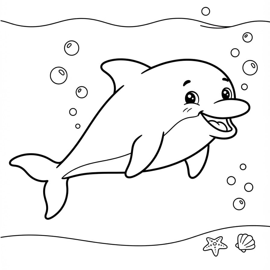 Delfin ausmalbilder