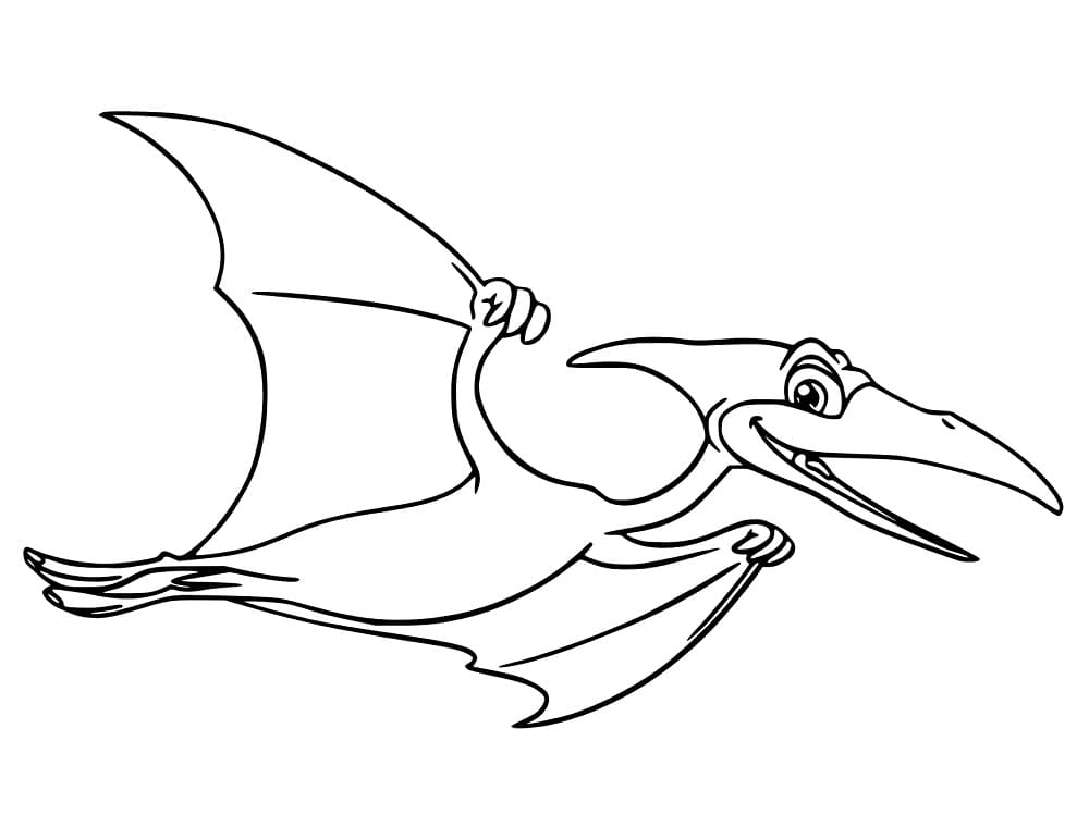 Glücklich fliegender Pterodaktylus