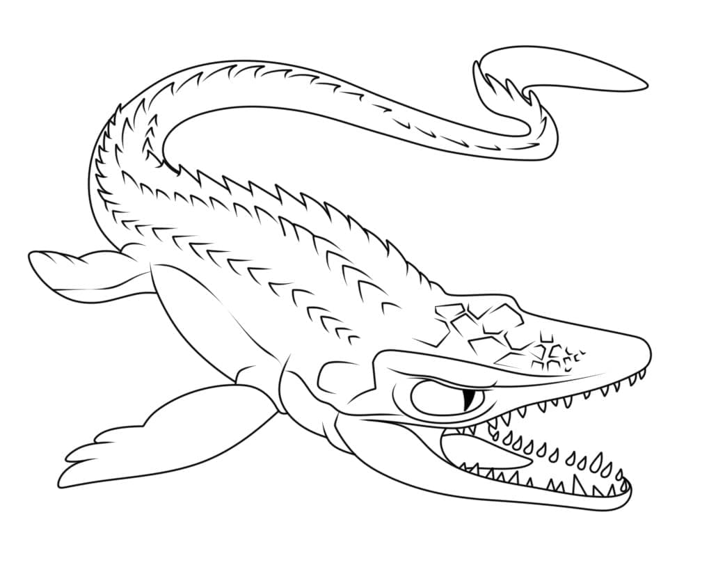Gratis Mosasaurus für Kinder