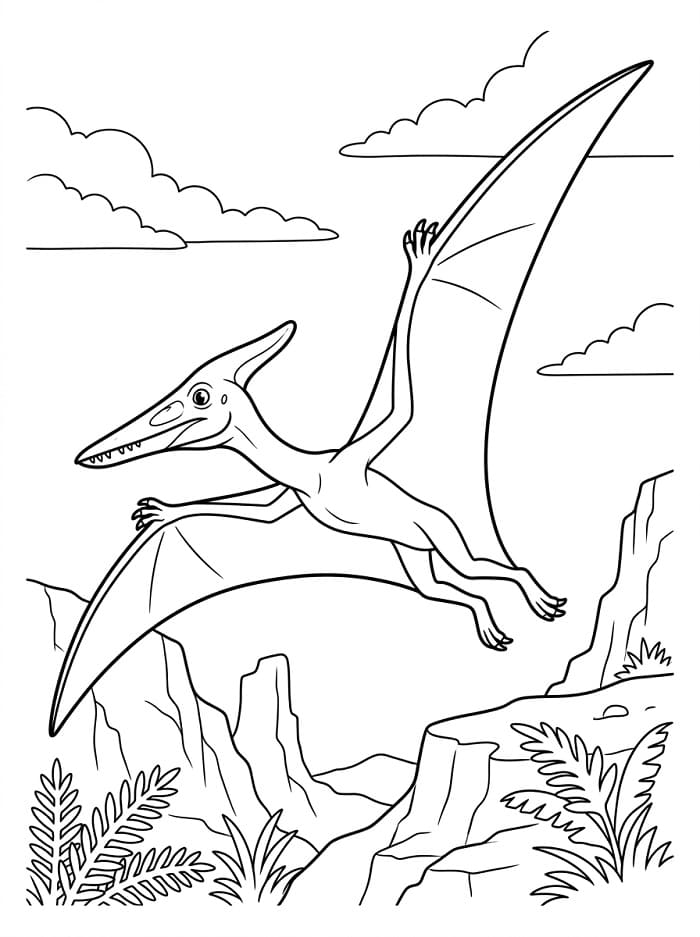 Gratis ausdruckbarer Pterodaktylus