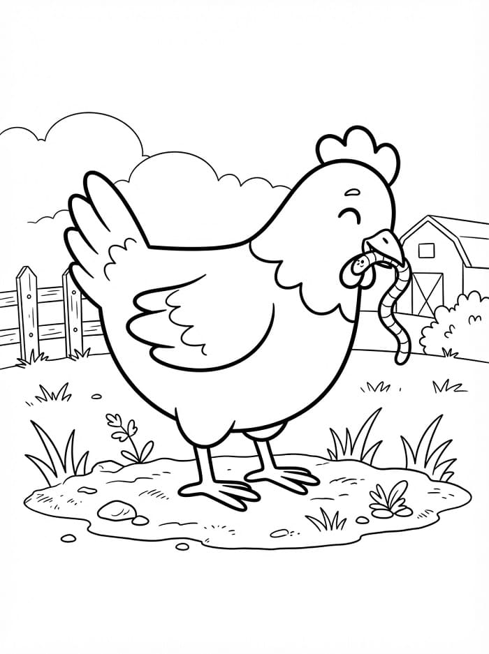 Gratis ausdruckbares Huhn