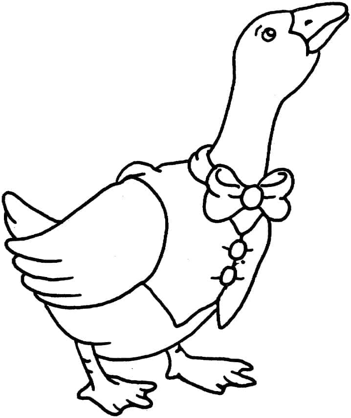Gratis ausmalbare Gans