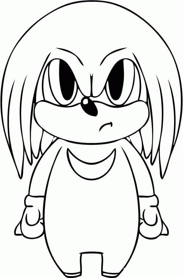 Gratis ausmalbarer Knuckles