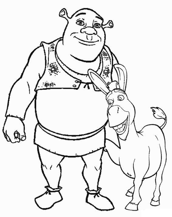 Gratis ausmalbarer Shrek