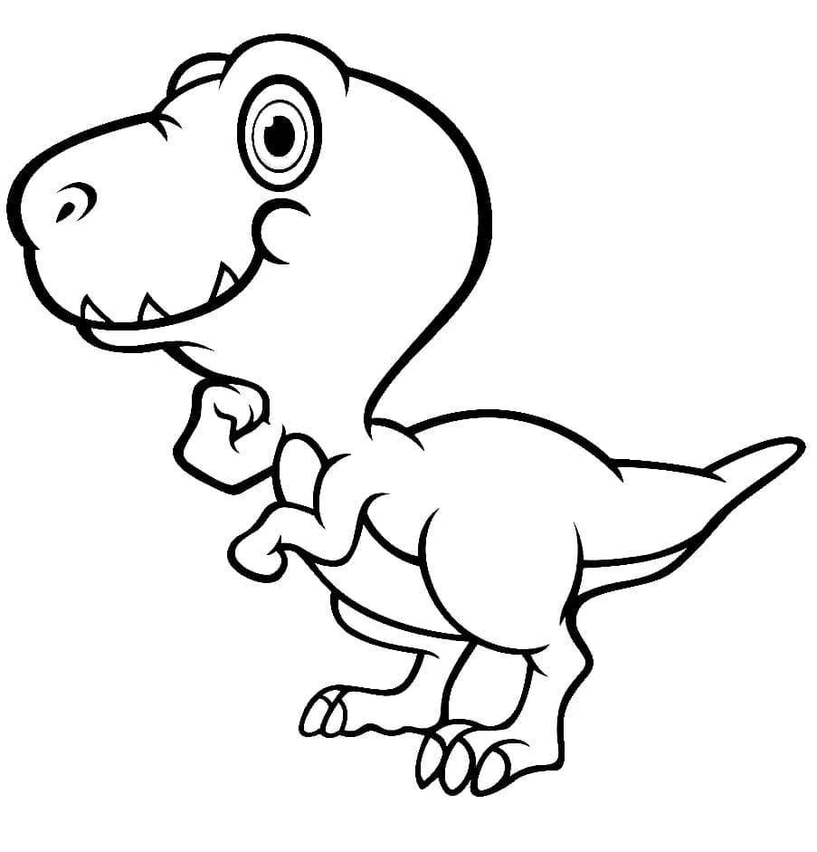 Gratis ausmalbarer T-Rex