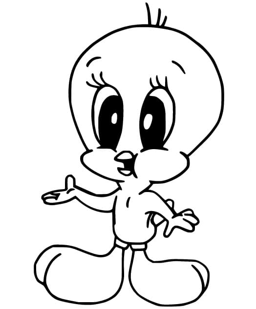 Gratis ausmalbarer Tweety